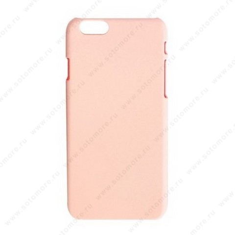 Накладка пластиковая для iPhone 6s/ 6 матовая без логотипа розовая
