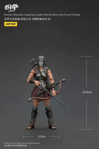 Фигурка Легионер Женщина Легкой Пехоты с Луком масштаб 1/18 Roman Republic JoyToy