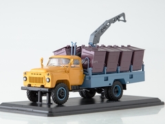 GAZ-53 M-30 Container garbage truck early yellow-blue 1:43 Start Scale Models (SSM)