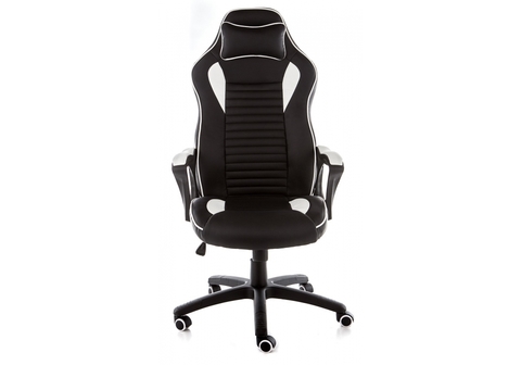 Офисное кресло для персонала и руководителя Компьютерное Leon черное / белое 68*68*128 Черный / белый
