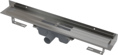 Водоотводящий желоб с порогами для цельной решетки и фиксированным воротником к стене, арт.APZ16-300 AlcaPlast фото