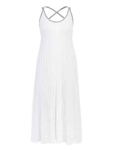 Женское платье молочного цвета из вискозы - фото 1