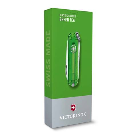 Нож-брелок Victorinox Classic SD Transparent Colors, Green Tea (0.6223.T41G)