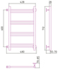Полотенцесушитель водяной Стилье Версия-Б1 600х400 (2+2+2+2) П 16 00611-6040