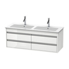 Duravit Ketho База под раковину ,для 233613,  4 выдв.ящика,480x1270x475мм , цвет белый глянцевый KT643302222