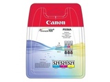 Набор картриджей CANON CLI-521 голубая, пурпурная, желтая чернильница (2934b010)