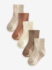 Носки для малышей Next 622-650, 5 шт., Бежевый, Коричневый