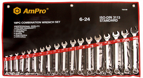 Набор ключей комбинированных 22 предмета (10-32 мм) AmPro