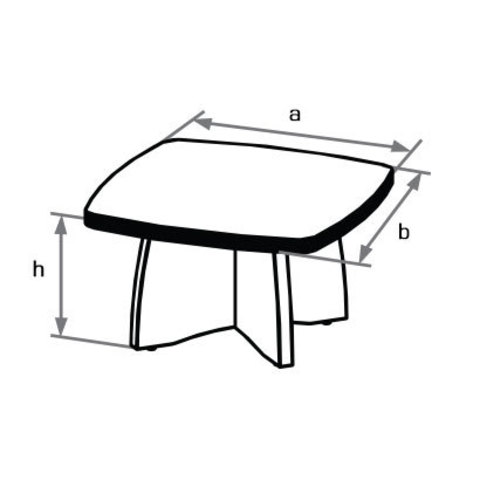 Стол журнальный 700х700 БОСТОН
