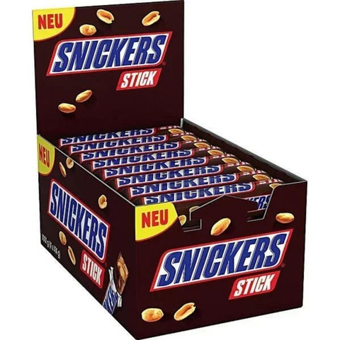 Шоколадный батончик Snickers Stick, 32штx20г