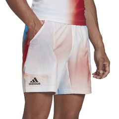 Шорты теннисные Adidas Melbourne Print Shorts M - white/vivid red/sky rush