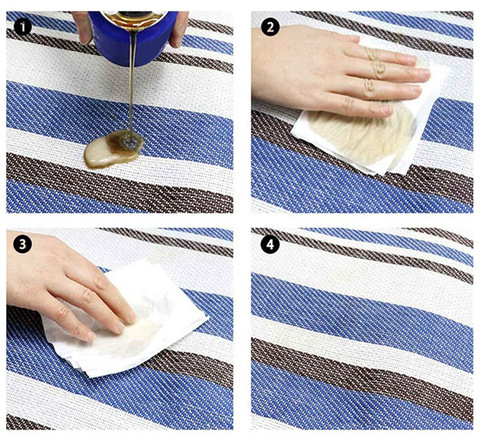 Картинка покрывало для пикника Skully WQ-blanket-wp white-blu-grey - 10