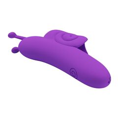 Фиолетовый вибратор на палец в форме улитки Snail - 