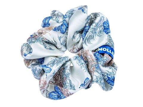 Широкая шелковая резинка для волос Mollen Тюльпаны