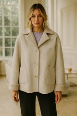 Leah — современная укороченная дублёнка