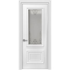 Купить Межкомнатная дверь эмаль Прима Багет белая остеклённая 1