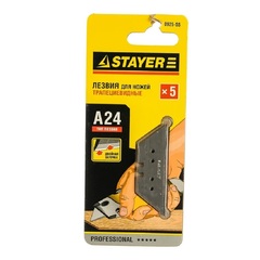 STAYER A24, 5 шт, трапециевидные лезвия, Professional (0925-S5)