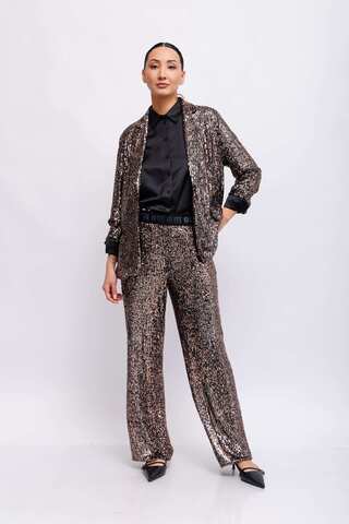 Oui Брюки трикотажные с пайетками