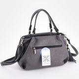 Сумка Саломея 607 македония серый + черный