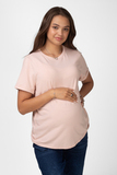 Футболка для беременных 18116 пыльно-розовый