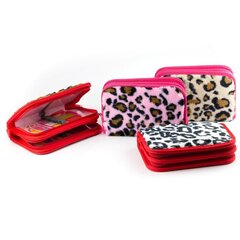 Пенал 2 отделения Alingar, искусственный мех, молния, 115 х 190 мм, "Леопард", леопардовые пятна