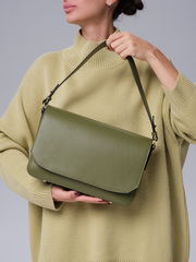 Сумка на плечо Deboro 30512 зеленая водоросль