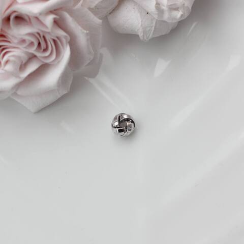 Бусина спейсер, 7,8 мм, родий, П622