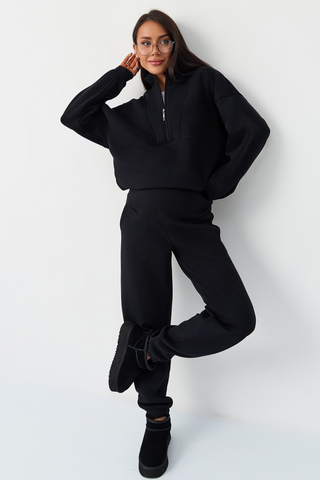 Утепленный костюм для беременных и кормящих 17315 чёрный