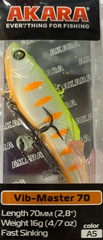 Воблер Akara раттлин Vib-Master 70 мм 16 гр. (4/7 oz 2,8 in) A 5