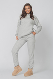 Утепленный спортивный костюм для беременных и кормящих  16501 серый меланж