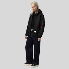 Бомбер Alpha Industries L-2B Hooded Gen II Black (Черный)