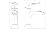 428240000 Palace Evo, смеситель для умывальника с открытым изливом