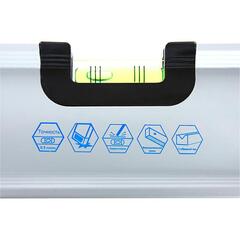 Уровень строительный КОБАЛЬТ Экстра, 1000 мм, профиль 30 x 65 мм, 3 глазка, 2 ручки, V-паз, точность 0,5 мм/м (Арт. 243-295)