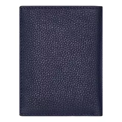Визитница складная кожаная HB Classic Grained Navy