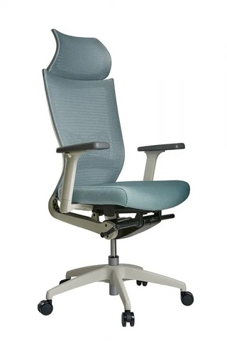 Кресло эргономичное SCHAIRS ZENITH ZEN2-М01W каркас белый/ IR19SB сетка/ IT01SB ткань серебр-голубая