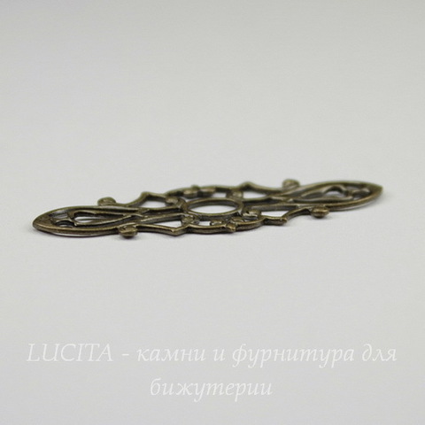 Филигрань 38х15 мм (цвет - античная бронза)