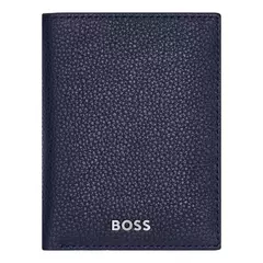 Визитница складная кожаная HB Classic Grained Navy