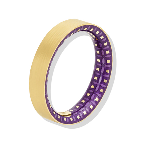 Кольцо с сиреневой эмалью, R0177-22/1