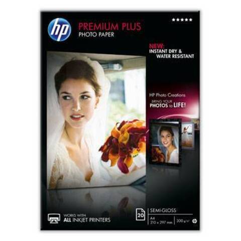 HP Premium Plus Semi-gloss Photo Paper-20 sht/A4/210 x 297 mm