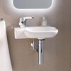 Раковина Geberit myDay: Белый / Специальное керамическое покрытие KeraTect, B=40см, H=10.5см, T=28см, Отверстие под смеситель=Левая, Перелив=Без
