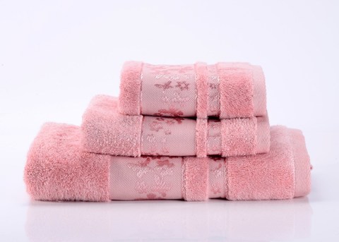 Emily-1 розовое махровое  полотенце Valtery