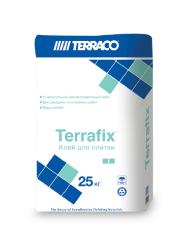 Terraco Terrafix/Террако Террафикс универсальный клеевой состав для керамической плитки и керамогранита