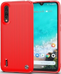 Чехол для Xiaomi Mi A3 (CC9E) цвет Red (красный), серия Bevel от Caseport