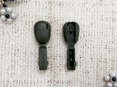 Наконечник "Крокодил", 1,7х1,1 см, тёмный хаки