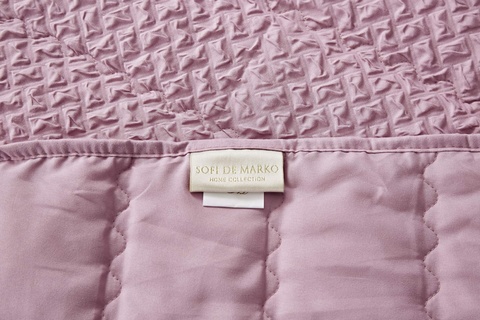 Покрывало 160х220 и наволочка 50х70 Sofi De MarkO Ирма пудра