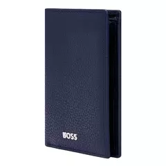 Визитница складная кожаная HB Classic Grained Navy