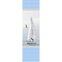 Панель ПВХ Novita 3D Море регата узор 2700х250мм