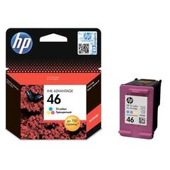 Картридж цветной HP №46 CZ638AE для HP Deskjet Ink Advantage Ultra 2020hc, 2520hc, 2029, 2529, 4729. Ресурс 750 стр.