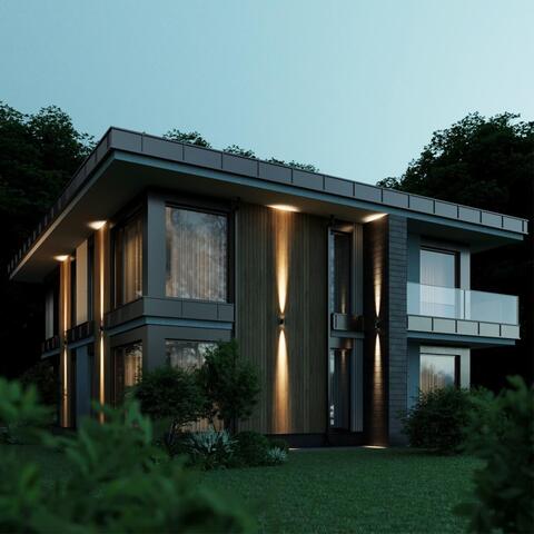 Уличный настенный светодиодный светильник Odeon Light LONG 7071/15WL