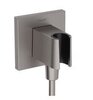 Hansgrohe FixFit E 26889340 Шланговое подключение с держателем ручного душа (чёрный хром шлифованный)